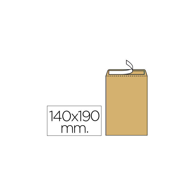 Sobre liderpapel bolsa n.4 kraft salarios 132x187 mm tira de silicona caja de 500 unidades