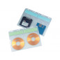 Funda q-connect para 4 cd/dvd con bolsillo multitaladro bolsa de 10 fundas