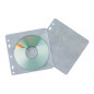 Sobre para 2 cd q-connect polipropileno con solapa multitaladro y forro protector-pack de 40 unidades