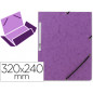 Carpeta q-connect gomas kf02171 carton simil-prespan solapas 320x243 mm violeta