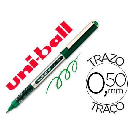 Rotulador uni-ball roller ub-150 micro eye verde 0,5 mm -unidad