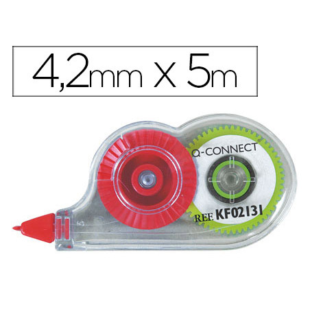 Corrector q-connect cinta mini blanco 4,2 mm x 5 mt en blister
