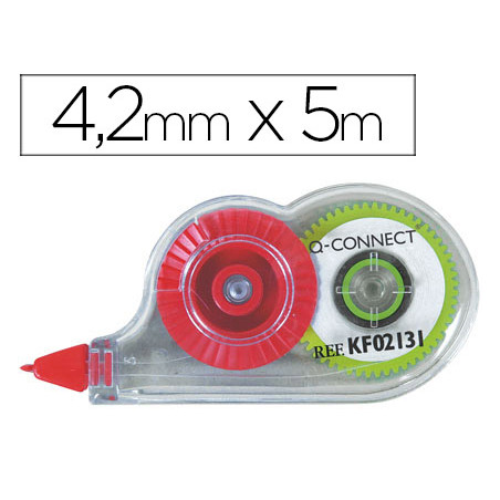 Corrector q-connect cinta mini blanco 4,2mm x 5 m en blister