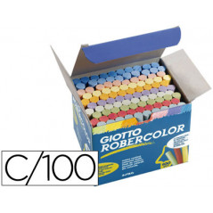 Tiza color antipolvo robercolor caja de 100 unidades colores surtidos