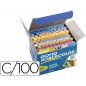 Tiza color antipolvo robercolor caja de 100 unidades colores surtidos