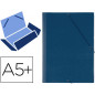 Carpeta gomas solapas plastico saro cuarto azul