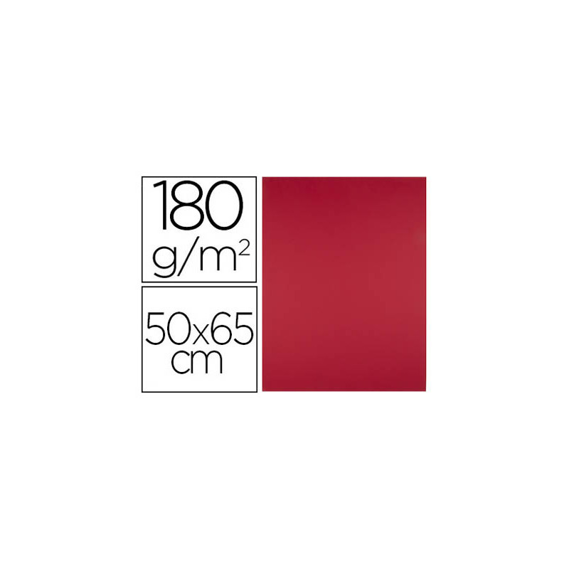 Cartulina liderpapel 50x65 cm 180g/m2 rojo navidad