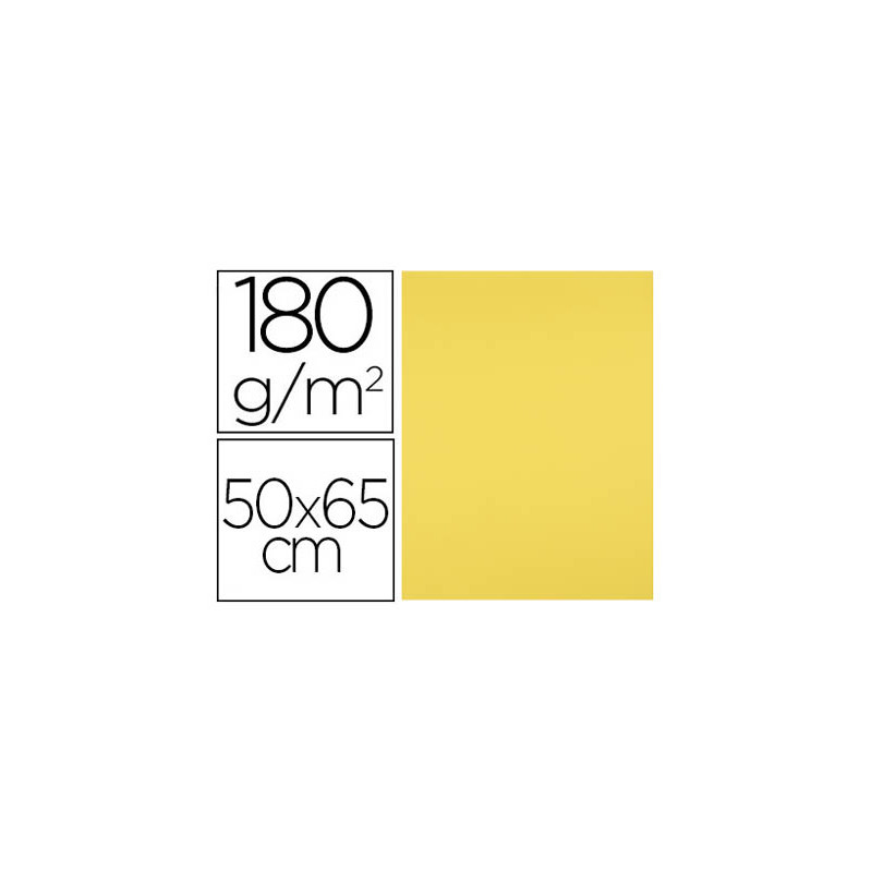 Cartulina liderpapel 50x65 cm 180g/m2 amarillo limon