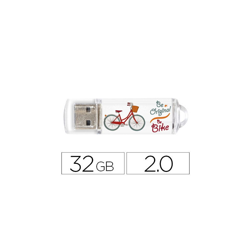 Memoria usb techonetech flash drive 32 gb 2.0 be bike