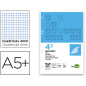 Recambio liderpapel cuarto 100 hojas 60gr cuadro 4mm con margen 6 taladros