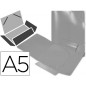 Carpeta liderpapel gomas tres solapas polipropileno din a5 color incoloro