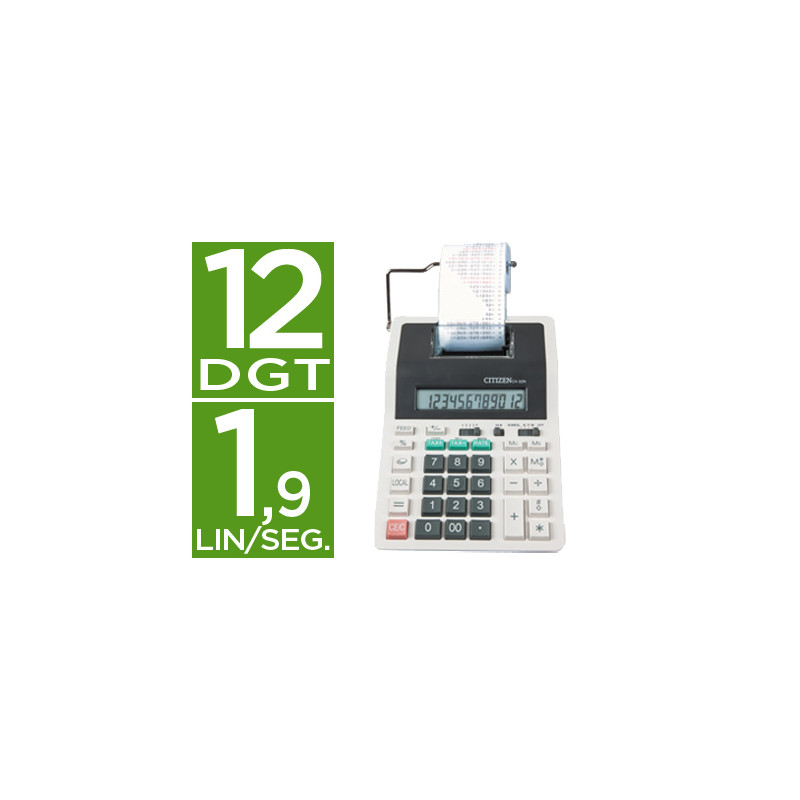 Calculadora citizen impresora pantalla papel cx-32 12 digitos con tecla de impuestos
