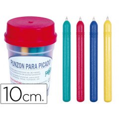 Punzon faibo plastico con punta de acero latonado 10 cm colores surtidos