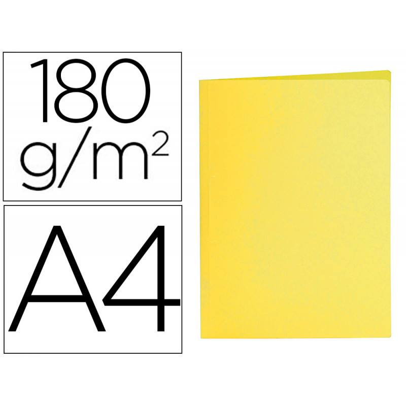Subcarpeta liderpapel din a4 amarillo intenso 180g/m2