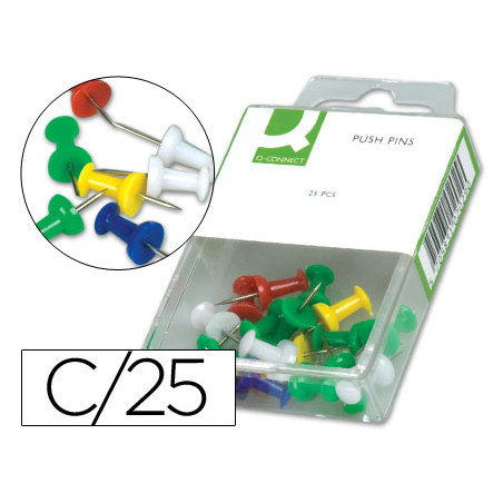 Señalizador de planos q-connect -caja de 25 unidadescolores surtidos