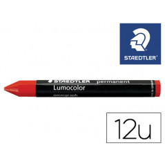 Minas staedtler para marcar rojo lumocolor permanente omnigraph 236 caja de 12 unidades