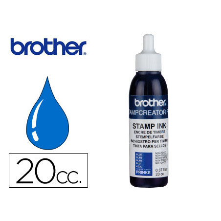 Tinta brother para sellos automaticos color azul bote de 20 cc