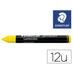 Minas staedtler para marcar amarillo lumocolor permanente omnigraph 236 caja de 12 unidades