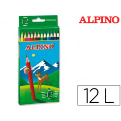 Lapices de colores alpino 654 caja de 12 colores largos