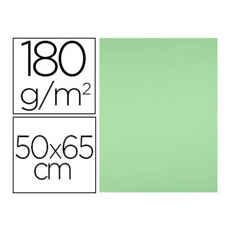 Cartulina liderpapel 50x65 cm verde pistacho 180 gr -unidad