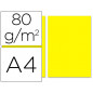 Papel color liderpapel a4 80gr amarillo paquete de 100 hojas