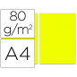 Papel color liderpapel a4 80g/m2 limon paquete de 100