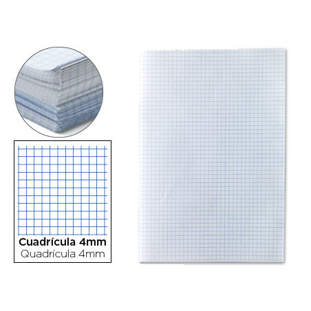 Papel florete liderpapel cuadro 4mm 60 gr paquete de 250 hojas
