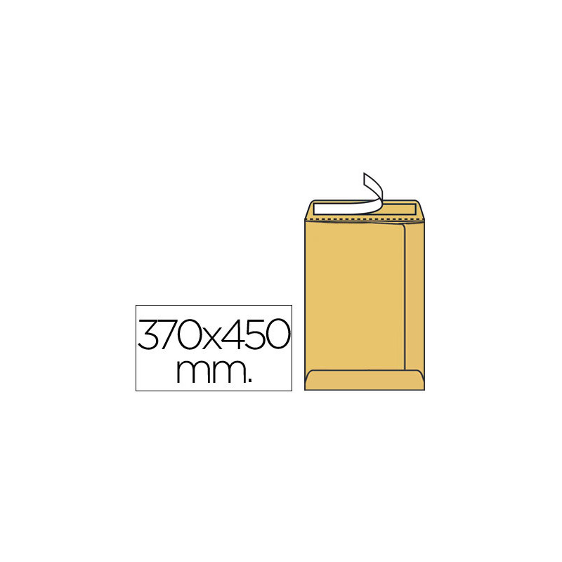 Sobre liderpapel k-36 bolsa kraft 370x450 mm caja de 100 unidades