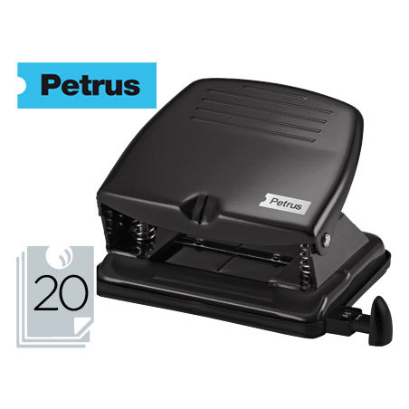 Taladrador petrus 65 color -negro -capacidad 20 hojas