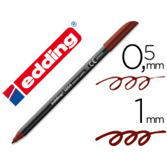 Rotulador edding punta fibra 1200 marron oscuro n. 18 -punta redonda 0.5 mm