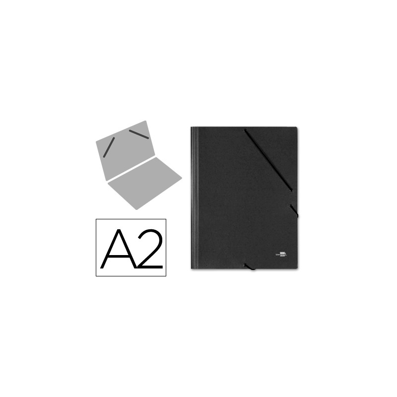 Carpeta planos liderpapel a2 carton gofrado n 12 negro