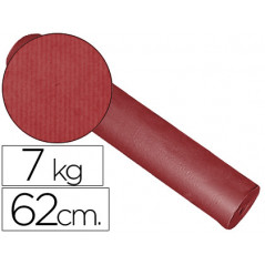 Papel de regalo kraft liso kfc bobina 62 cm 7 kg color burdeos