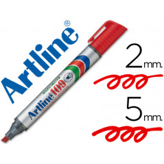 Rotulador artline marcador permanente 109 rojo -punta biselada