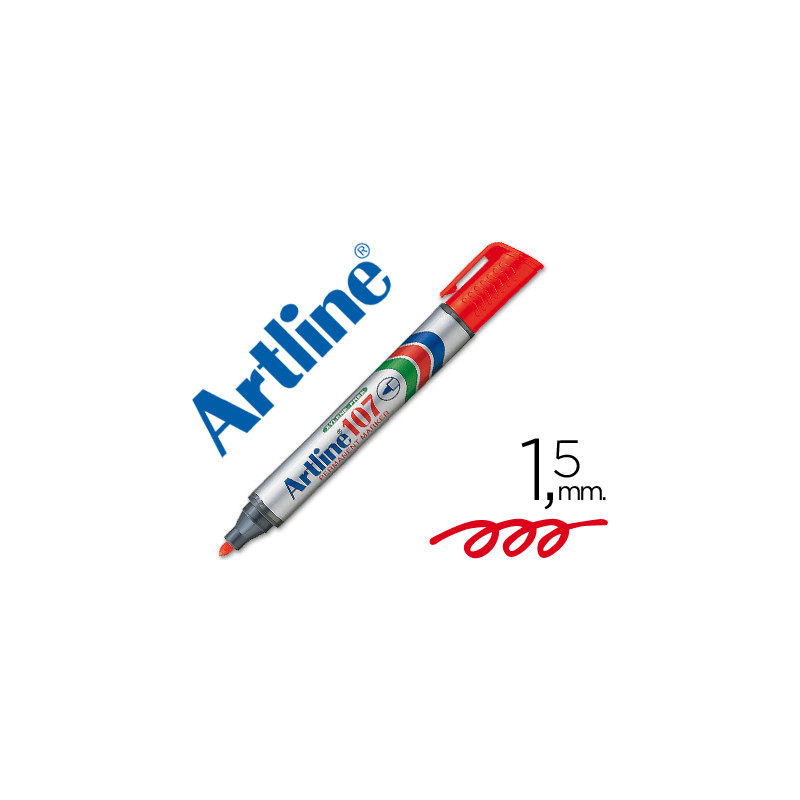 Rotulador artline marcador permanente 107 rojo punta redonda Rotulador artline marcador permanente 107 rojo punta redonda