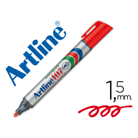 Rotulador artline marcador permanente 107 rojo punta redonda