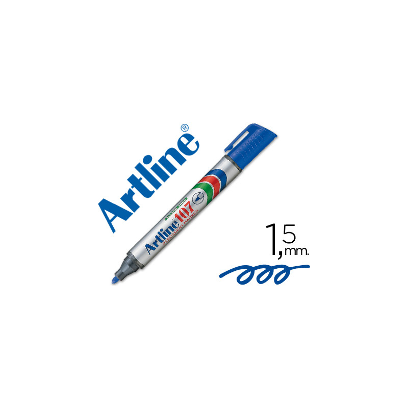 Rotulador artline marcador permanente 107 azul punta redonda