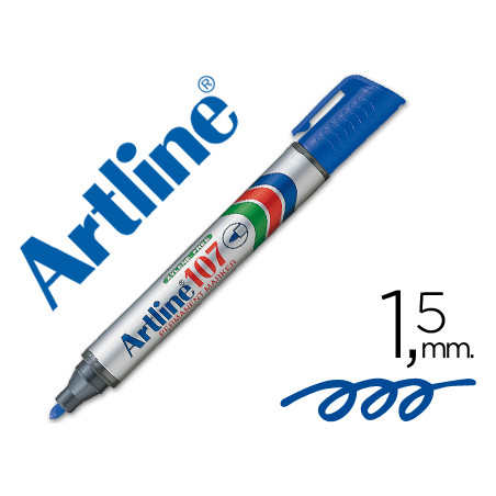 Rotulador artline marcador permanente 107 azul punta redonda