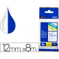 Cinta brother tze233 blanco-azul 12mm longitud 8 mt