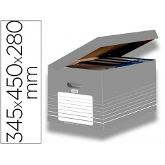 Cajon elba carton color gris para 5 cajas archivo definitivo 345x450x280mm