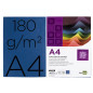 Cartulina liderpapel a4 180g/m2 azul ultramar paquete de 100 hojas