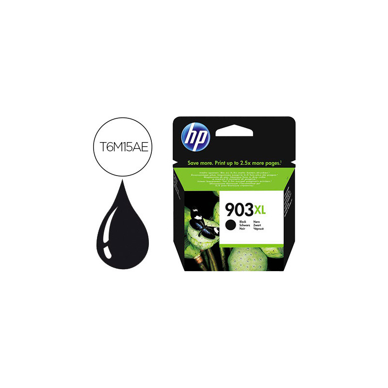 Ink-jet hp 903xl officejet 6960 / 6970 negro 825 paginas