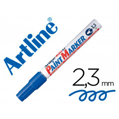 Rotulador artline marcador permanente ek-400 xf azul -punta redonda 2.3 mm -metal caucho y plastico