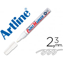 Rotulador artline marcador permanente ek-400 xf blanco -punta redonda 2.3 mm -metal caucho y plastico