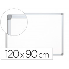 Pizarra blanca q-connect melamina marco de aluminio 120x90 cm