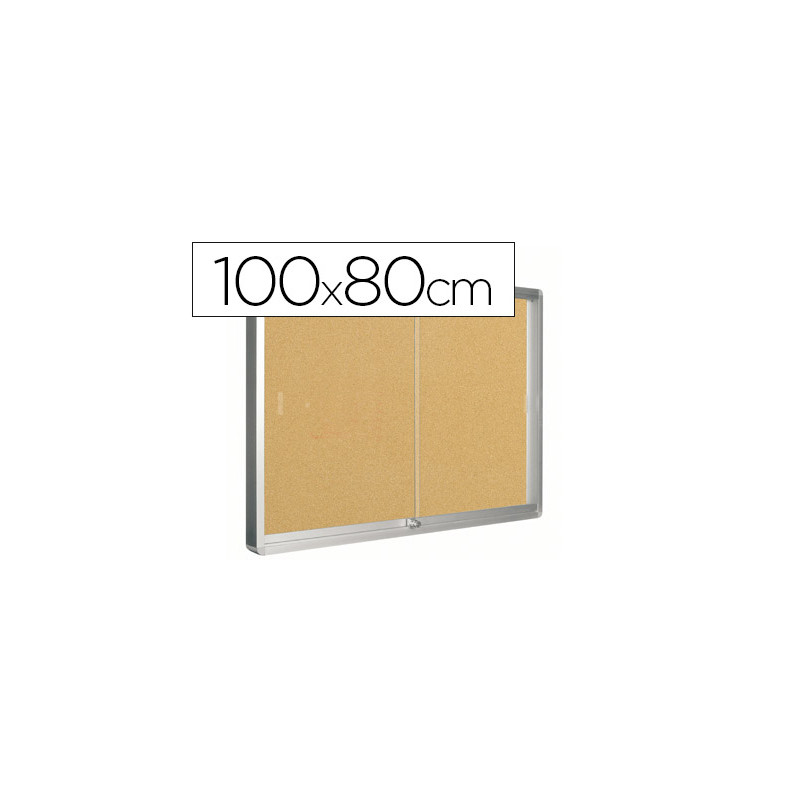 Vitrina de anuncios q-connect marco de aluminio 800 x 1000mm
