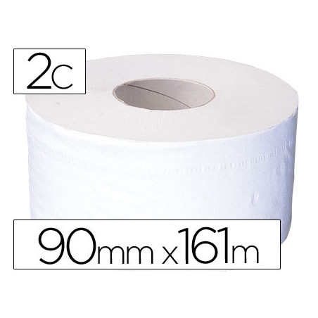 Papel higienico jumbo 2/c blanco-mandril de 62,5 mm -para dispensador 325