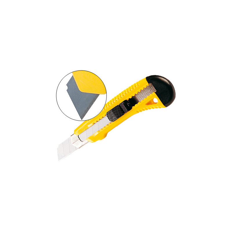 Cuter q-connect plastico ancho retractil cuchilla 18 mm xd-38 blister 1 unidad