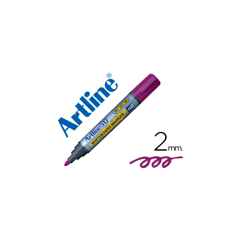 Rotulador artline pizarra ek-517 violeta punta redonda 2 mm tinta de bajo olor