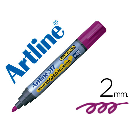Rotulador artline pizarra ek-517 violeta punta redonda 2 mm tinta de bajo olor