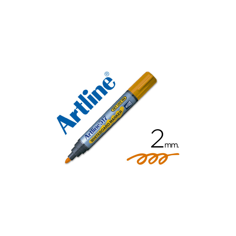 Rotulador artline pizarra ek-517 naranja punta redonda 2 mm tinta de bajo olor